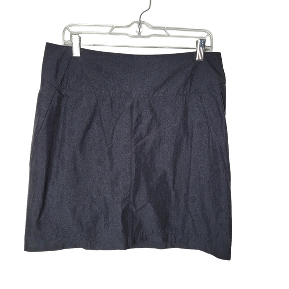 Royal Robbins Womens Size 10 Skort Floral Stretch Back Zip Activewear Black - Picture 1 of 9